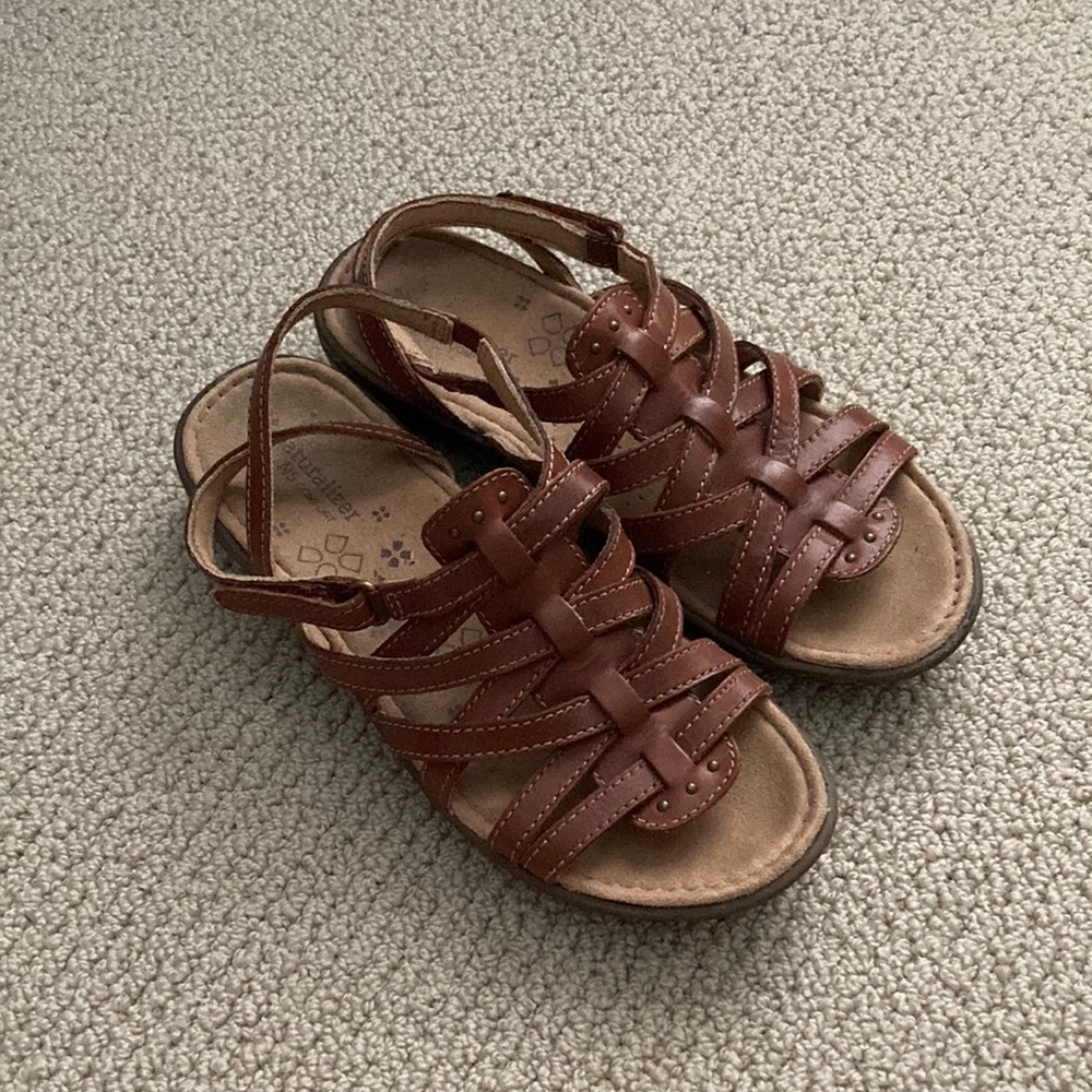 Naturalizer Brown Strappy Leather Comfort Sandals Women’s Size 8 Like New